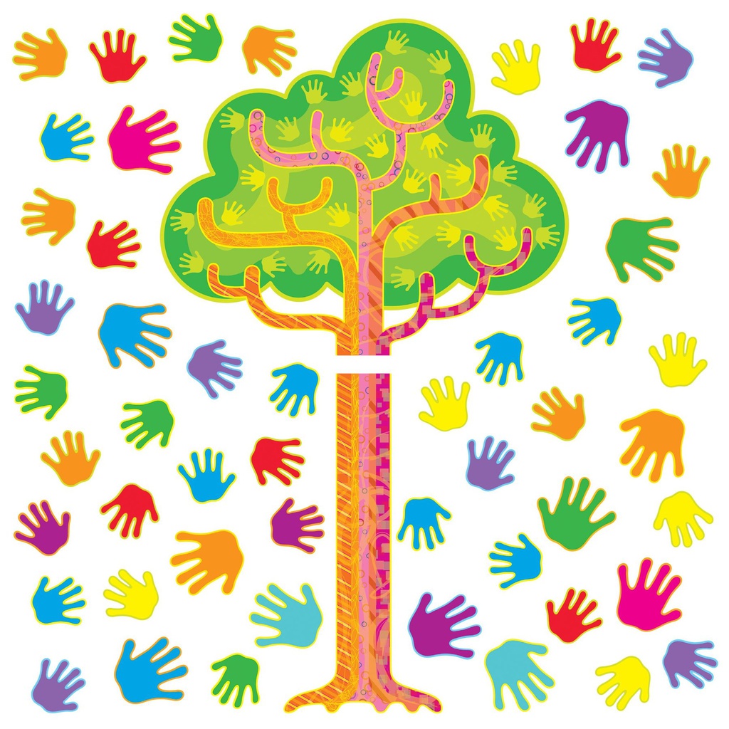 Hands in Harmony Learning Tree BB SET includes19 pairs small hands &amp; 6 large hands (52 pcs) tree size 4&quot;(10.1cm)