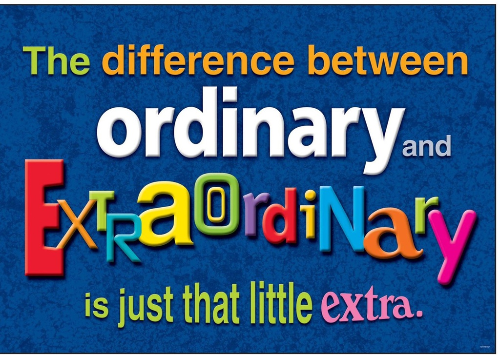 The difference between ordinary… Poster 13.3''x19''(33.7cmx48.2cm)