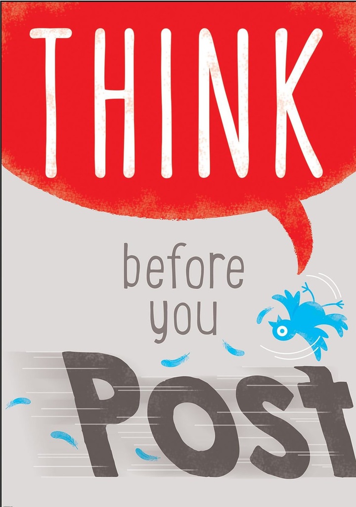 THINK before you Post Poster 13.3''x19''(33.7cmx48.2cm)