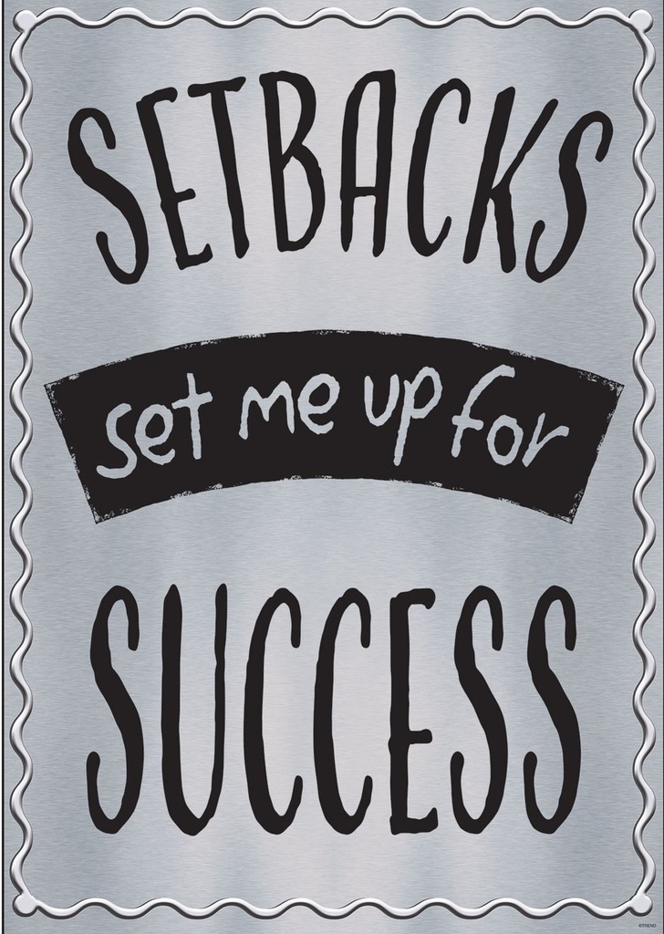 Setbacks set me up for success Poster 13.3''x19''(33.7cmx48.2cm)