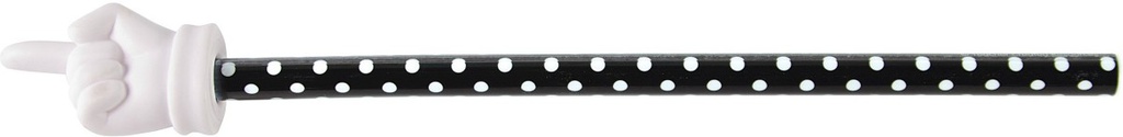 Black Polka Dots Hand Pointer (15.5''=39.3cm)