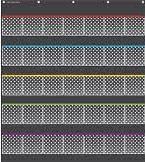 Black Polka Dots Storage Pocket Chart (32.5&quot; x 36.5&quot;)(82.55cmx92.7cm)