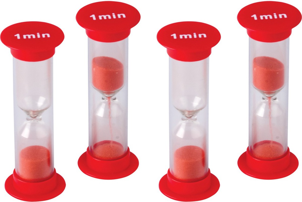 Sand Timers - Mini 1 Minute ( 1” x 3.5”)(2.5cmx8.8cm)