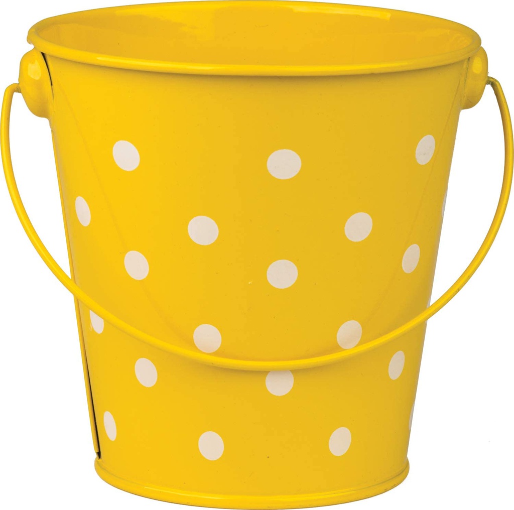 Yellow Polka Dots Bucket (4.1''=10.4cm)