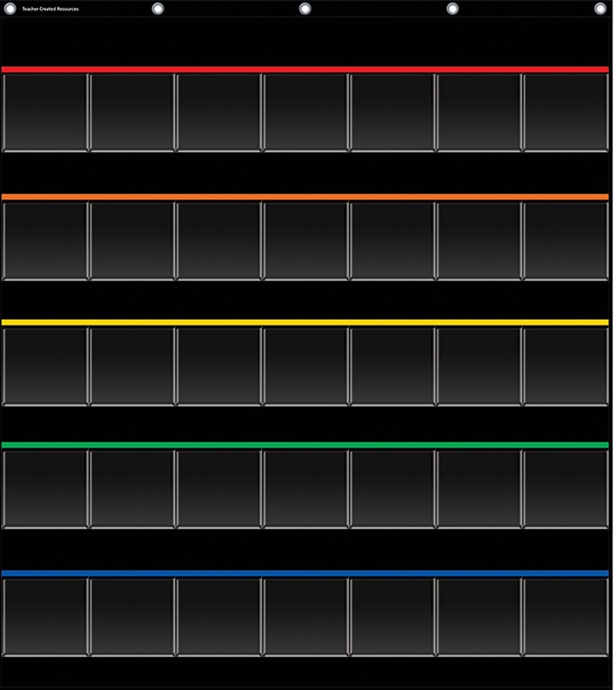 Black Storage Pocket Chart (32.5 x 36.5)(92.7cmx82.5cm)
