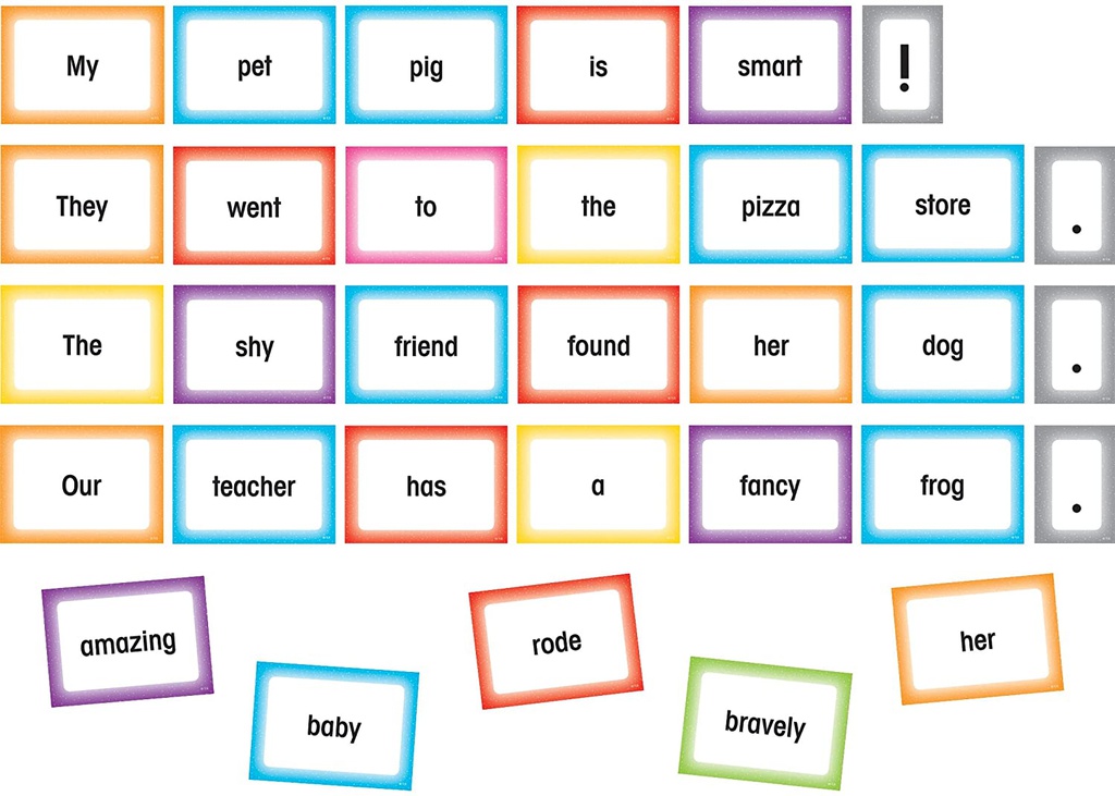 Silly Sentences Pocket Chart Cards