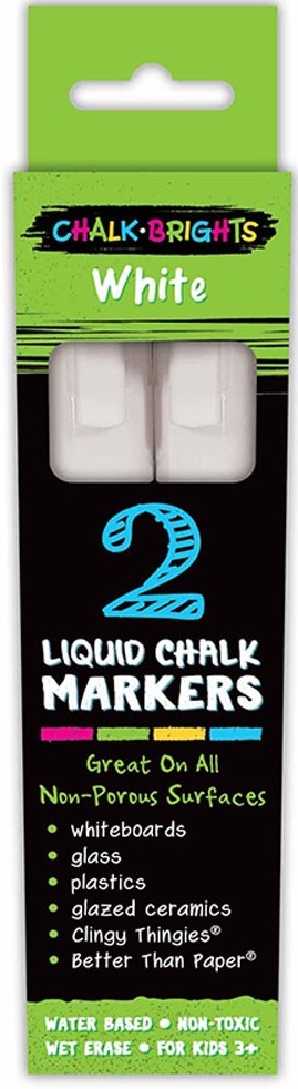 Chalk Brights White Liquid Chalk Markers - 2 count