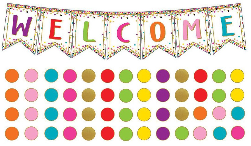 Confetti Pennants Welcome Bulletin Board (60pcs)