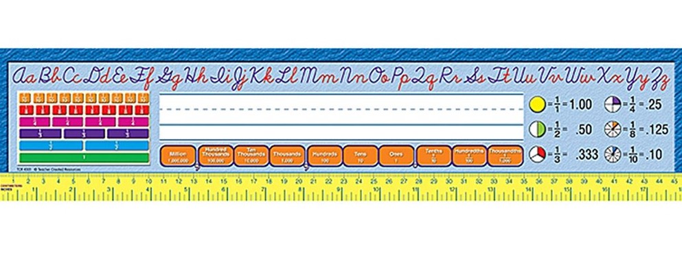 Cursive Writing 2 Super Jumbo Name Plates 4''x18''(10.1cmx45.7cm)(36pcs)