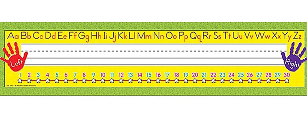 Right/Left Alphabet Super Jumbo Name Plates  4&quot; x 18&quot;(10cmx45.7cm) (36pcs)