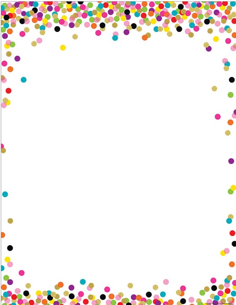 Confetti Blank Chart 17''x22''(43cmx55cm)