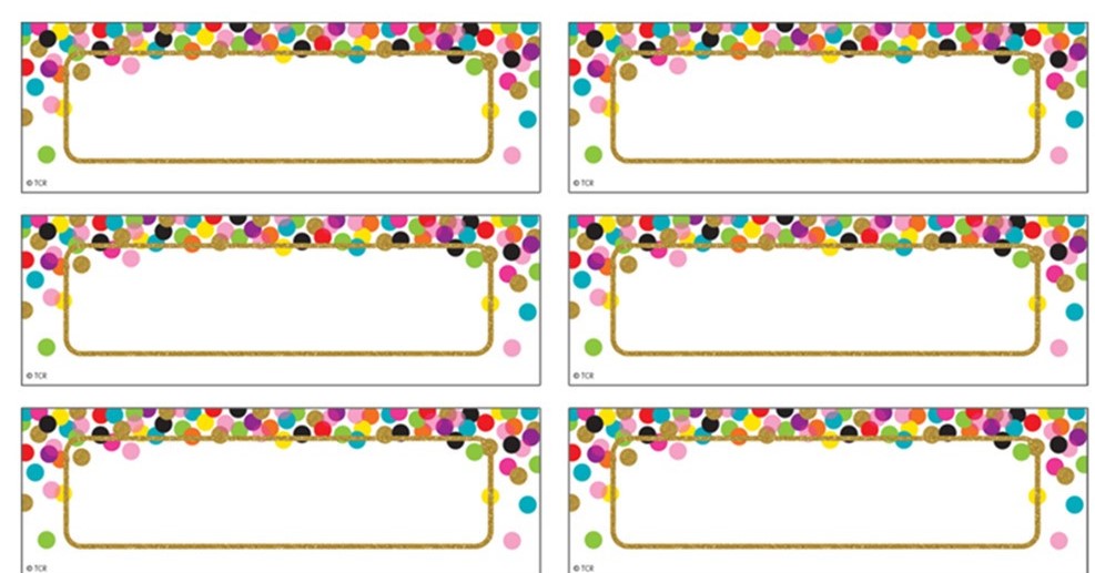 Confetti Labels Magnetic Accents (10.9 cm x 3.8 cm)( 20pcs)