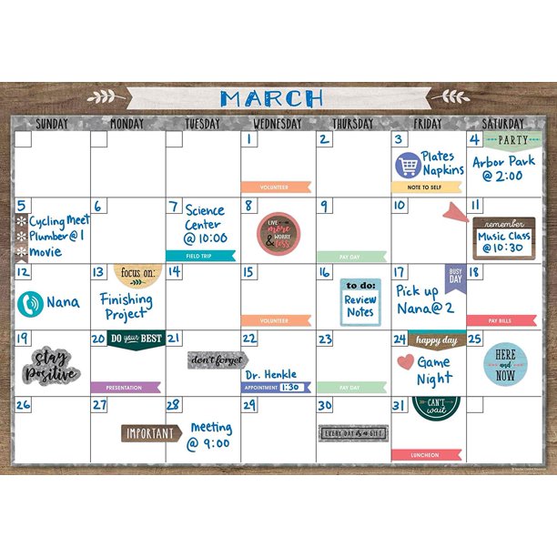 Home Sweet Classroom Clingy Thingies Calendar Set Chart write-on/wipe-off (30.4cm x 43.1cm)(140 pcs)