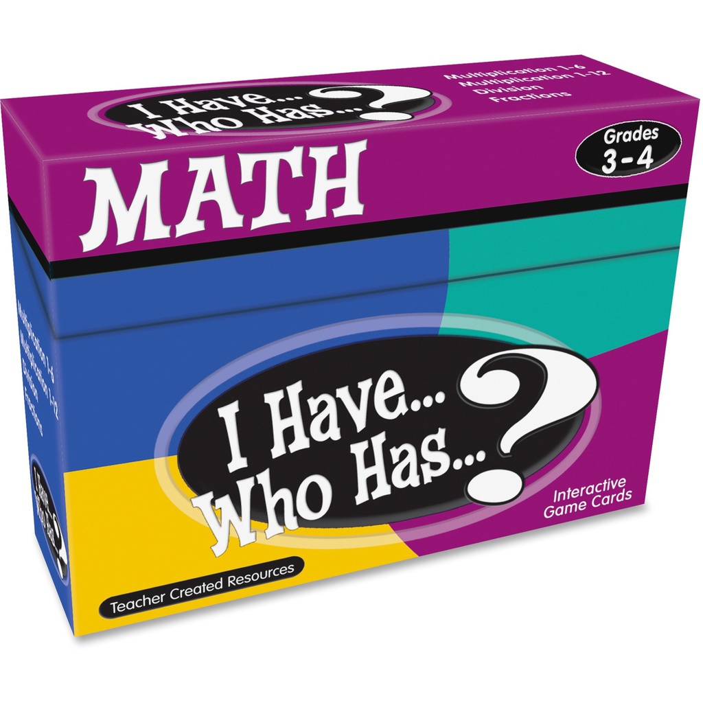 I Have... Who Has...? Math Game (Gr. 3–4) (37cards)