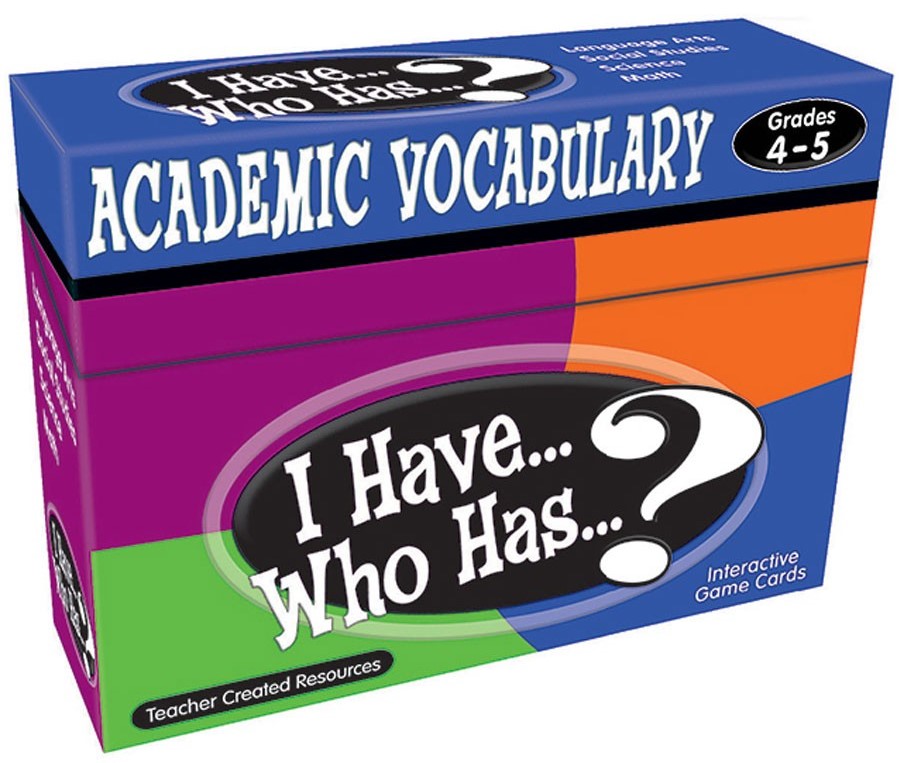 I Have... Who Has...? Academic Vocabulary Game (Gr. 4–5)  (37cards)