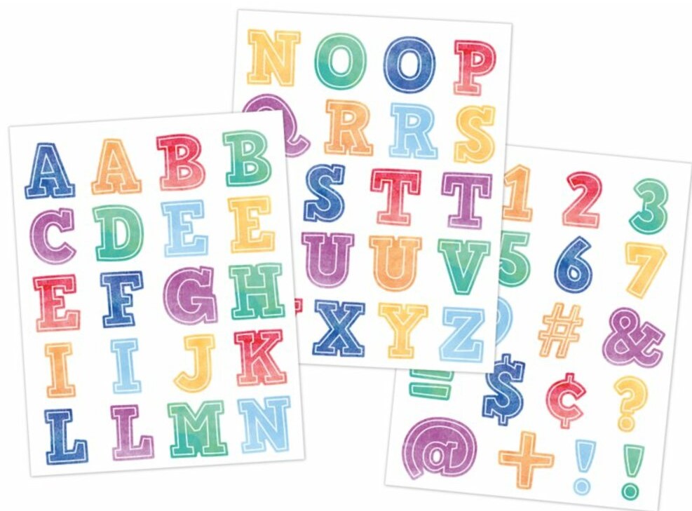 Watercolor Alphabet Stickers(120stickers)