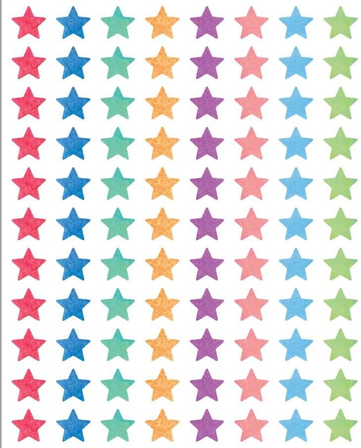 Watercolor Stars Mini Stickers Value-Pack(1144stickers)