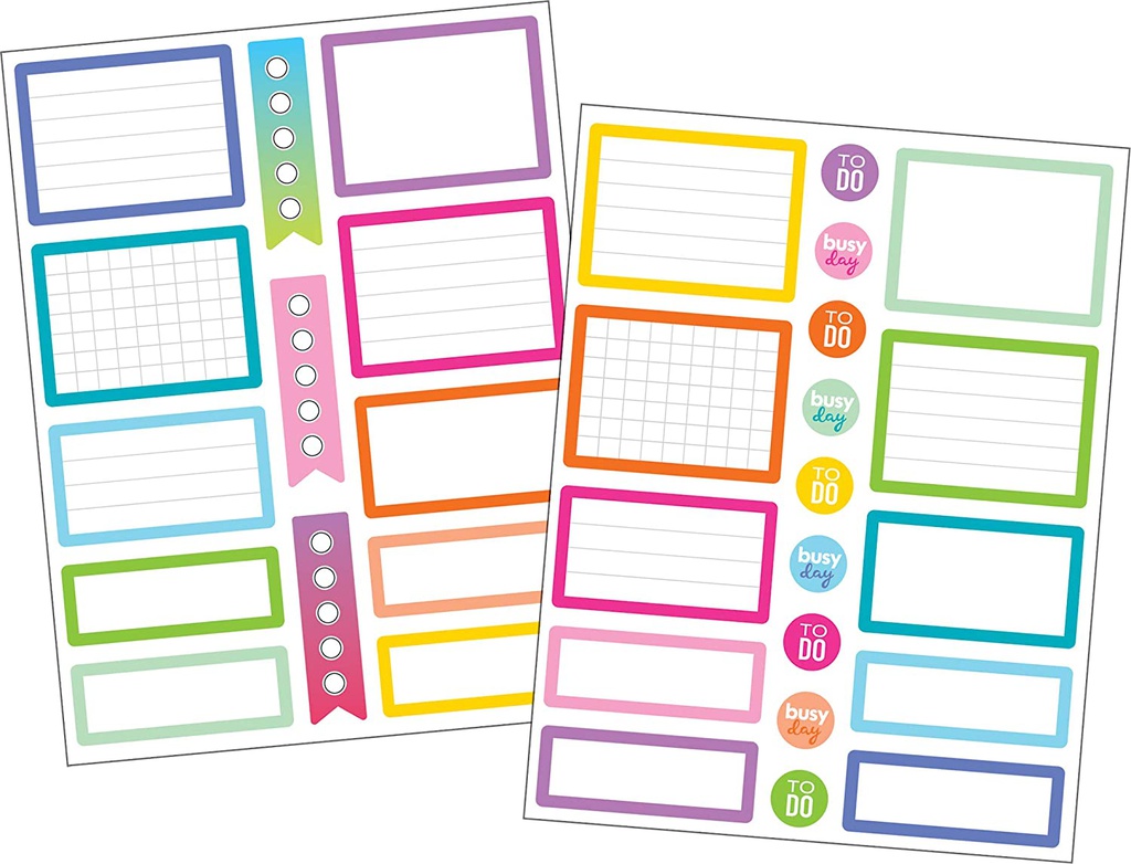 Colorful Labels Planner Stickers (96 stickers)