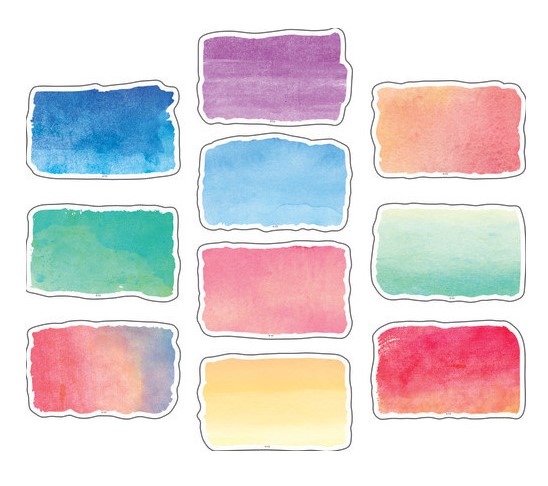 Watercolor Accents 10 Different designs 6''(15.2cm) (30 pcs)