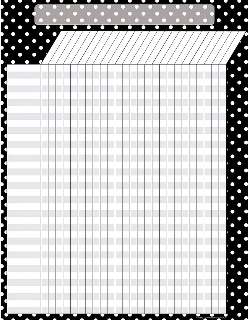Black Polka Dots Incentive Chart (55cmx 43cm)