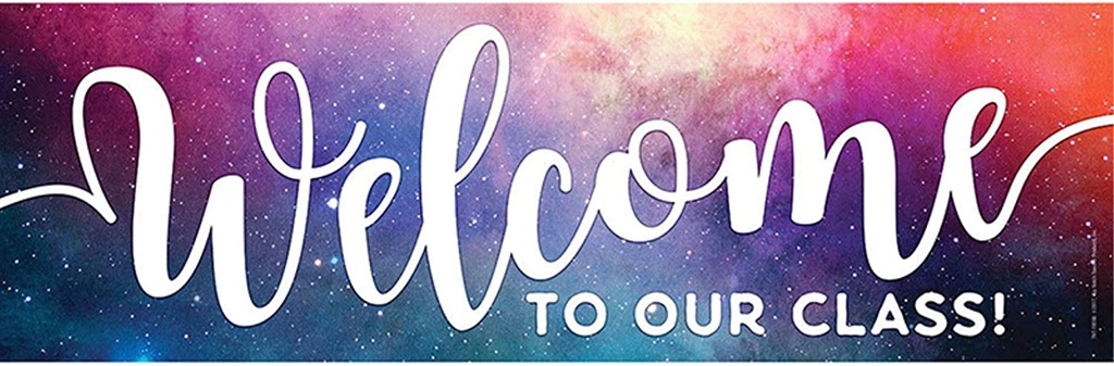 MAGNETIC WELCOME BANNER GALAXY SCRIPT (45 cm x 14 cm)