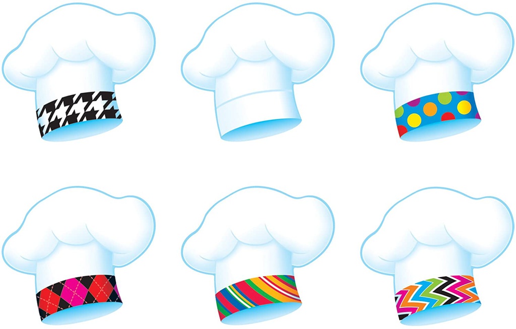 Chef's Hats The Bake Shop Accents Variety PK.6 designs 5.3''(13.5cm) (36 pcs)