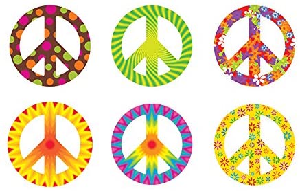 Peace Signs (Patterns) Accents Variety Pk. 6 designs 6''(15cm) (36 pcs)