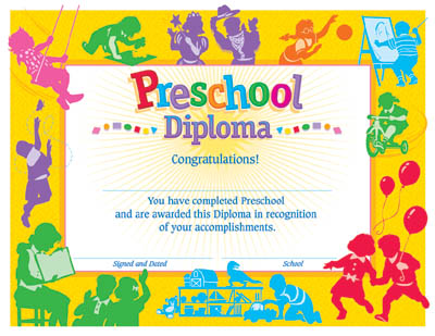 Classic Preschool Diploma (21.5cmx 28cm)     (30 sheets)