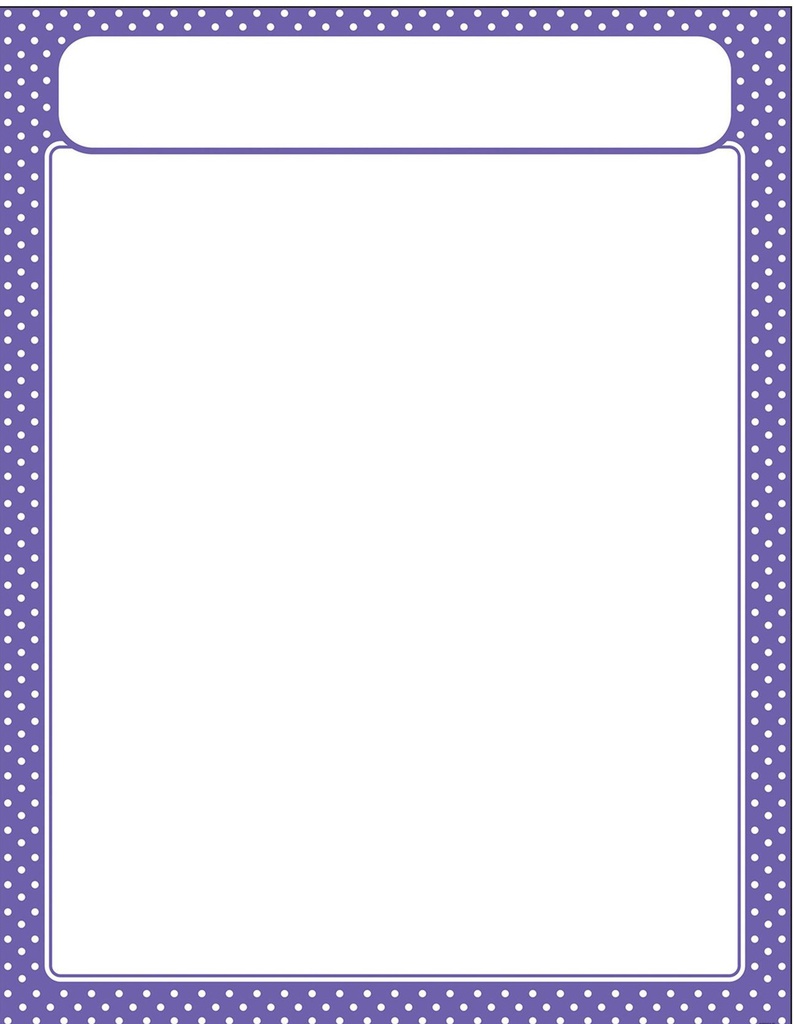 Polka Dots Purple Chart ( 55cm x 43cm)