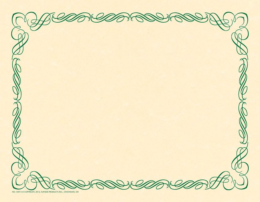 Arabesque Green - Border Paper 21.5cm x 28cm(50/pk)