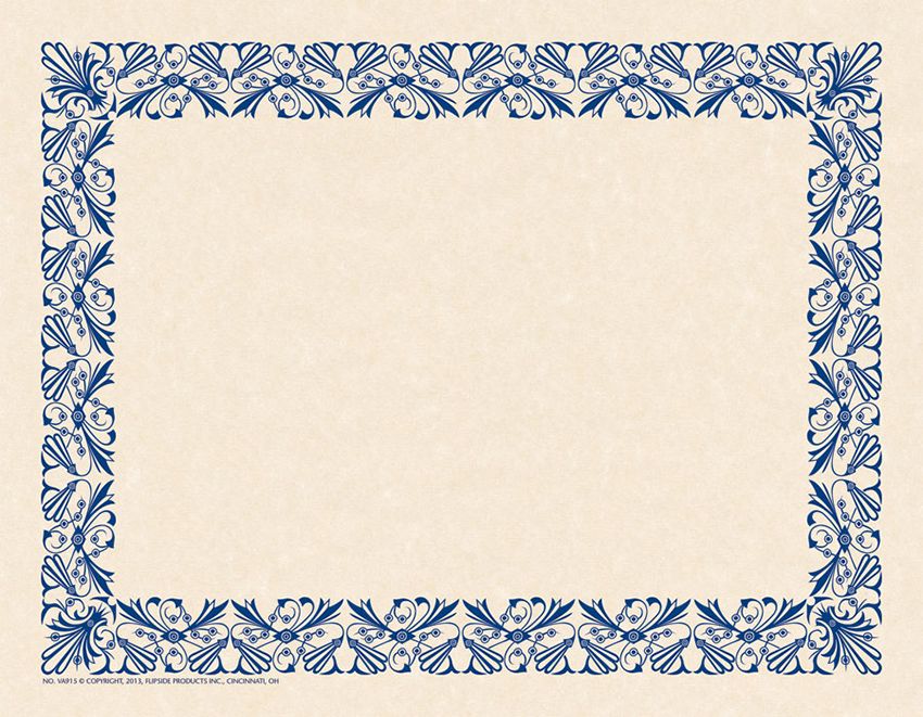 Art Deco Blue - Border Paper (21.5cm x 28cm)     (50  pk)