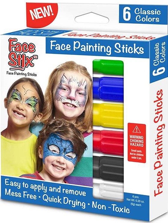 FACE STIX FACE PAINTING STICKS, 6 Face Sticks