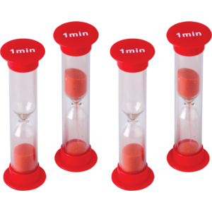 1 Minute Sand Timers - Small ( 1” x 3.5”)(2.5cmx8.8cm)