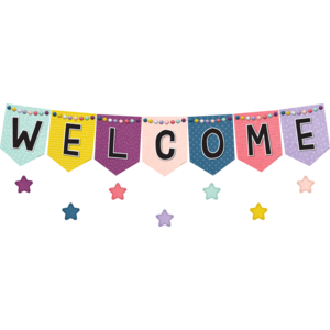 Oh Happy Day Pennants Welcome Bulletin Board(60pcs)