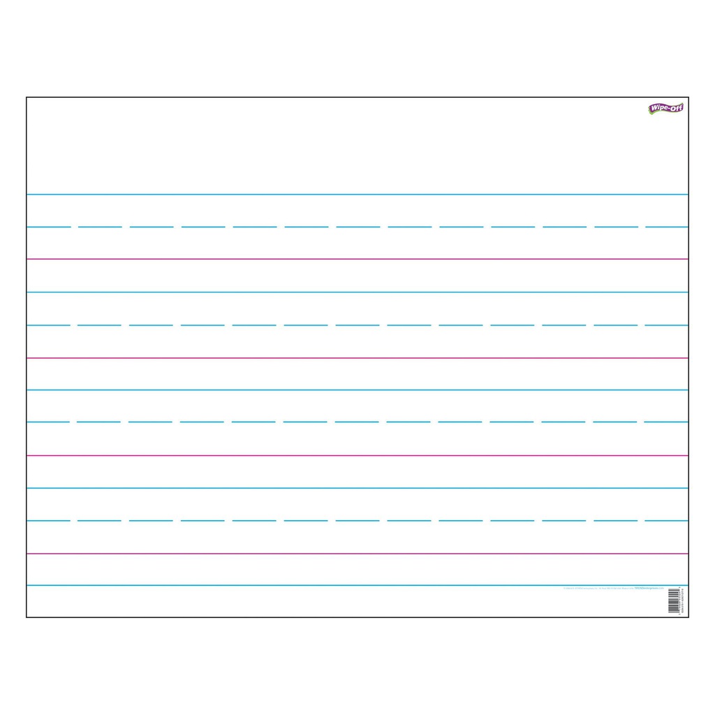 Handwriting Paper Write On--Wipe Off Chart 22''x28''(55cmx71cm)