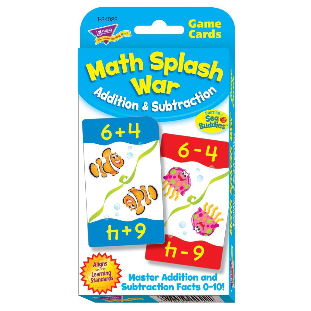 Math Splash War Addition &amp; Subtraction (54cards)