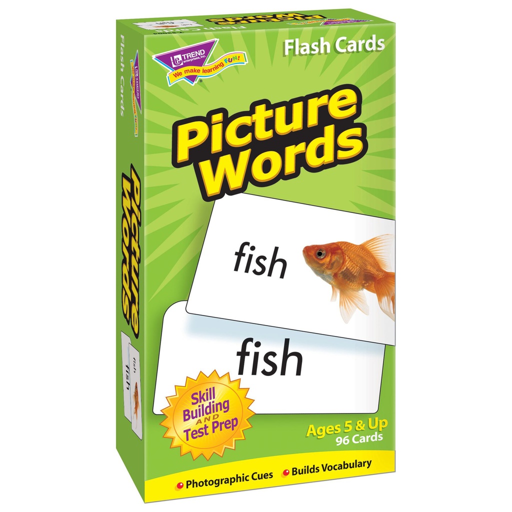 Picture Words Flash Cards Two-sided (96cards)