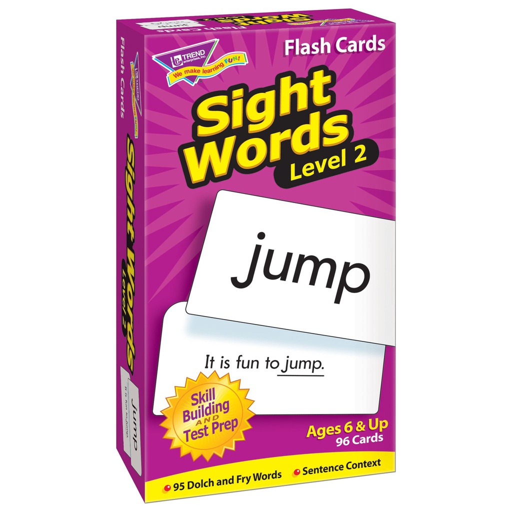 Sight Words – Level 2 Flash Cards Two-sided (96cards)
