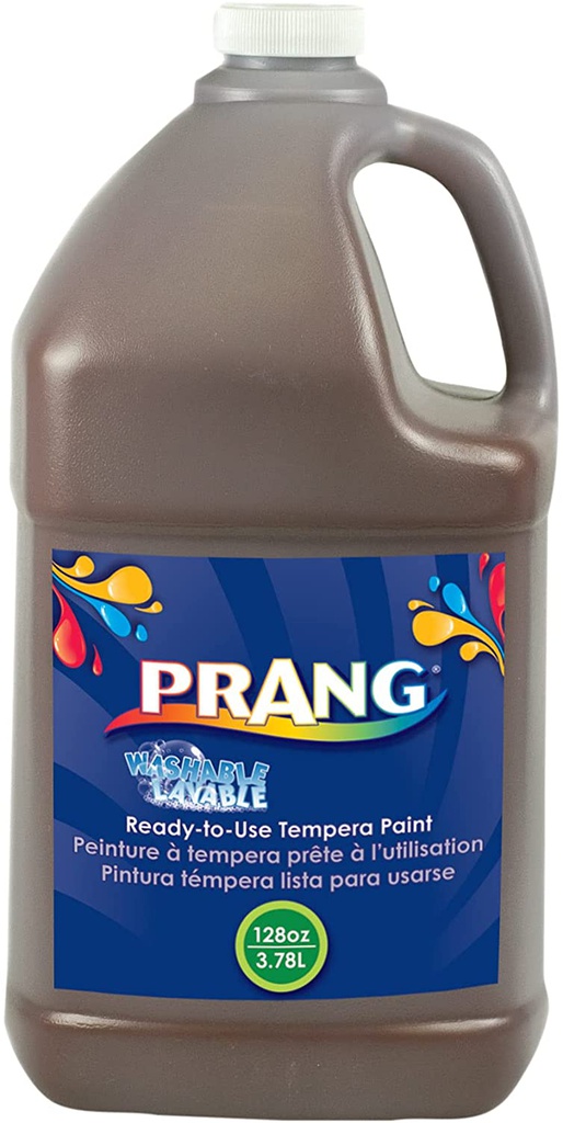 PRANG Washable Ready-to-Use Paint GALLON (128 oz, 3.79l)  Brown