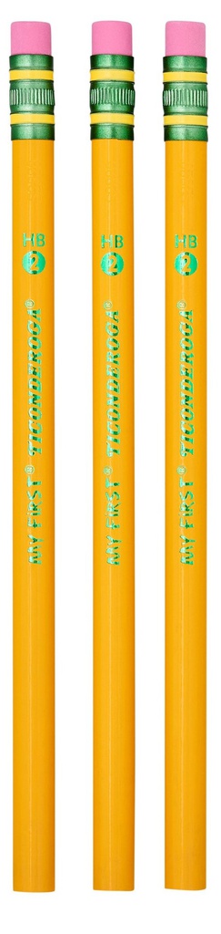 DIXON My 1st Ticonderoga - Yellow - 13/32&quot; Primary Pencil - w/Eraser SINGLE