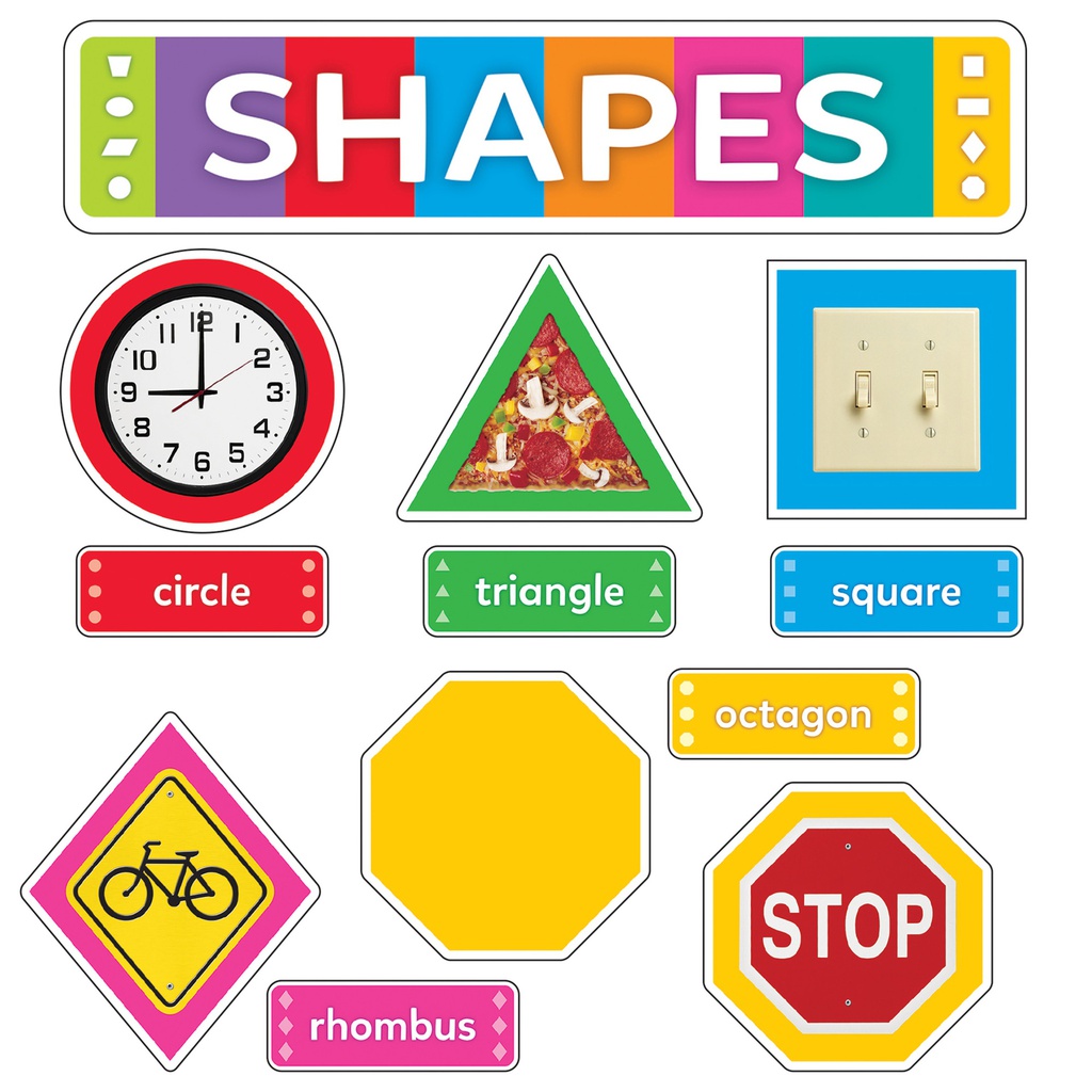 Shapes All Around Learning Bulletin Board Set (29 pcs)