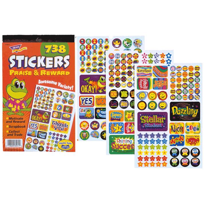 Praise &amp; Reward Sticker Pad (738 Stickers)