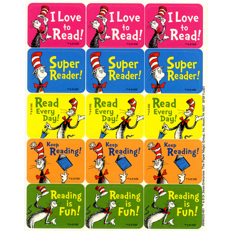 CAT IN THE HAT READING SUCCESS STICKERS (120 Stickers)