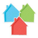 A TEACHABLE TOWN HOUSES  Accents 36/pack  5.5&quot; x 5.5&quot; (14cm x 14cm)