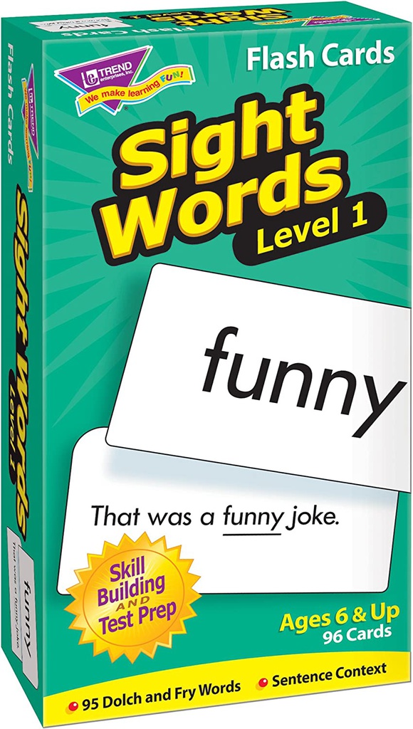 Sight Words – Level 1 (96 cards) Flash Cards