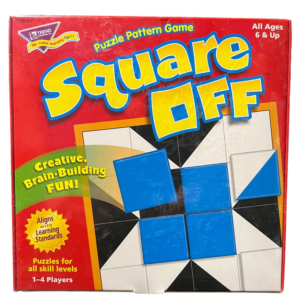 SQUARE OFF Puzzle Pattern GAME  AGE 6+ (23pcs)(2 SIDED)