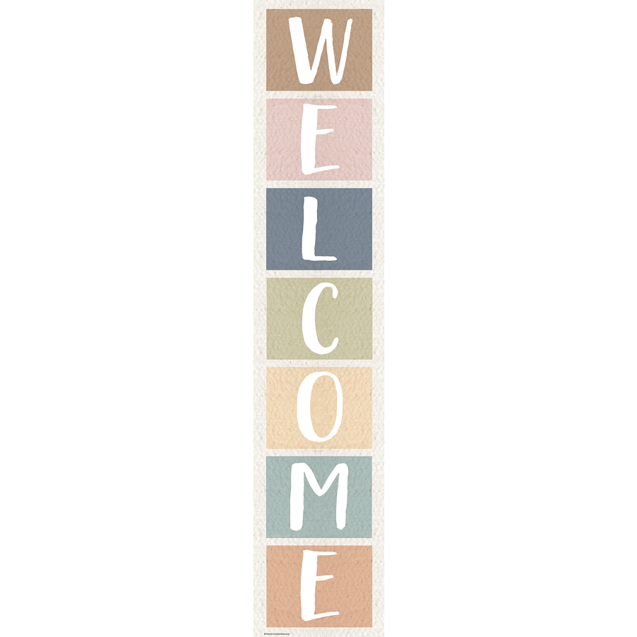 EVERYONE IS WELCOME VERTICLE BANNER 8&quot; x 39&quot;  (20cm x 99cm)