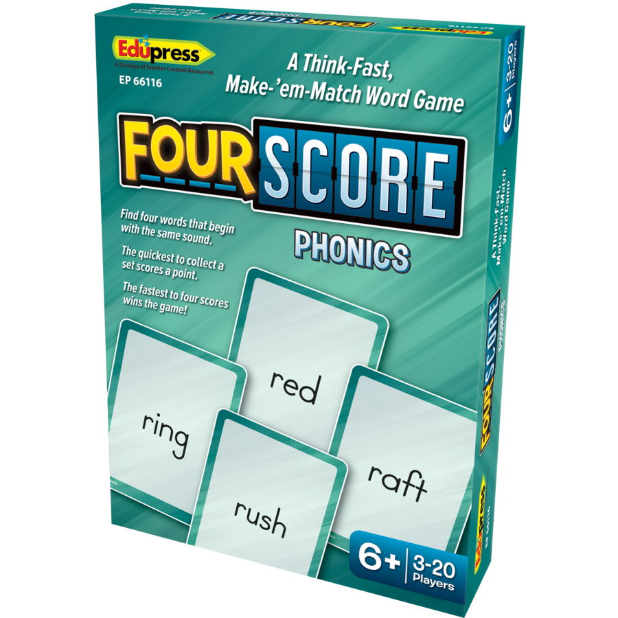 Four Score Card Game: PHONICS Age: 6+ (80cards)