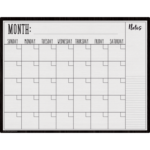 Modern Farmhouse Calendar Write-On/Wipe-Off Chart (43cm x 56cm)