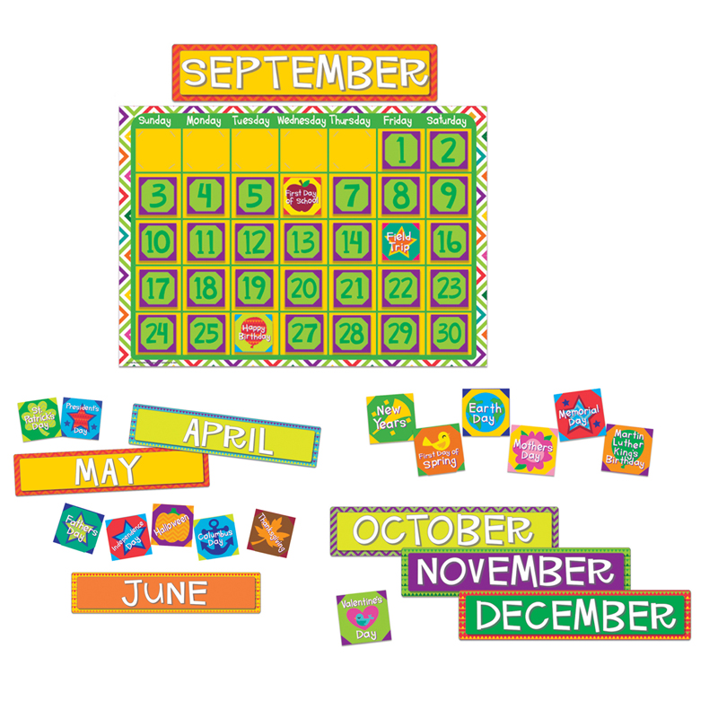 A SHARP BUNCH CALENDAR BULLETIN BOARD SET (83 pcs)